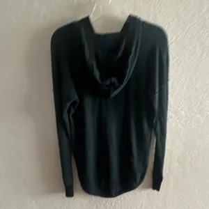 Pine Green Smartwool Shadow Pine Hoodie Black Button Placket and Ribbed Trim S thumbnail 4