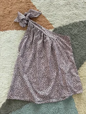 Elevated Interest Leopard Shift Top Purple thumbnail 3