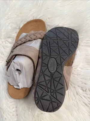 Earth Origins Oneida Taupe Braided Slide Sandals size 7 brand new thumbnail 6