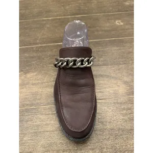 Free People Vida Mules Size 9 / EUR 40 Slip On Shoe Loafer Purple Leather Metal thumbnail 8
