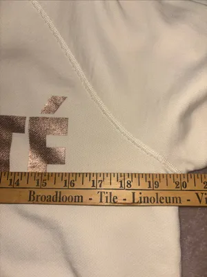 J Crew Cream Colored Sweatshirt Featuring Metallic Rose Gold Beaute Lettering thumbnail 9