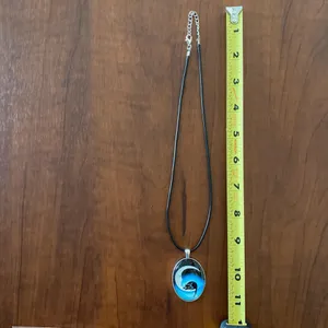 Handmade Moon & cat whimsical goth retro cute necklace🌙 thumbnail 3