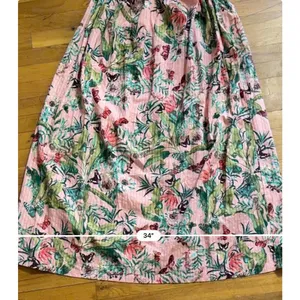 H&M Smocked-bodice strappy dress in a pink/floral or tropical pattern 12 New thumbnail 8