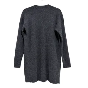 J.Jill Cashmere Cardigan Sweater Womens Small Charcoal Gray Open Front Longline thumbnail 2