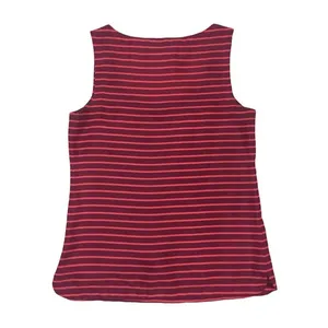 LOFT‎ Red Orange Striped Sleeveless Blouse Size XS thumbnail 2