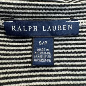 Ralph Lauren Striped Crew Neck T-Shirt Black White Pony Logo Womens Small Preppy thumbnail 4