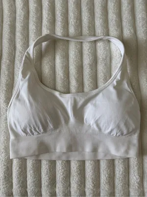 Endoire Seamless White Racerback sports bra thumbnail 5