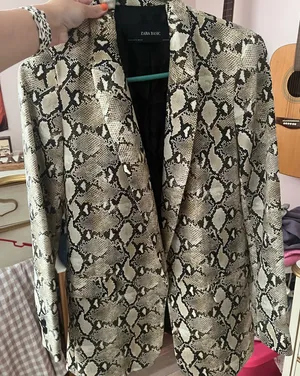 ZARA Snakeskin Blazer Print One-Button thumbnail 3
