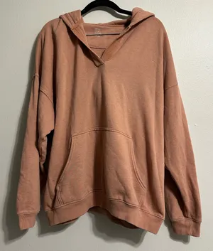 Aerie Happy Henley Hoodie Oversized thumbnail 1