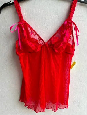 Victoria's Secrets Sexy Little Things Lace Babydoll Lingerie Top Size M A11 thumbnail 1