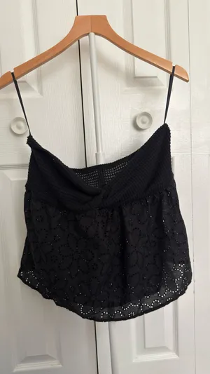 SheIn Flowy black tube top thumbnail 2