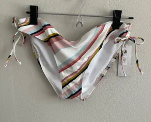 Roxy Women's Striped Tie-Side Shorts — Pink, White & Multi thumbnail 1
