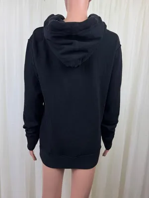 Aeropostale 87 Hoodie Sweatshirt Small Black Pullover Logo Kangaroo Pocket Y2K thumbnail 5