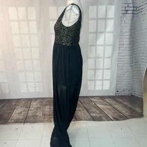 🔥5/$25 sale🔥 ark & co NWT black and gold bodycon mini with sheer black chiffon thumbnail 4
