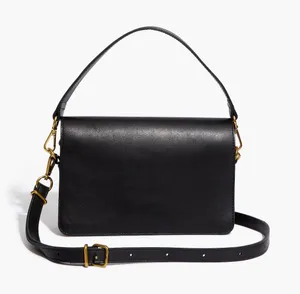 Madewell The Flap Convertible Crossbody Bag Black Leather Minimalist Travel thumbnail 1