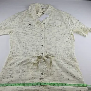 Anthropologie NWT 34°N 118°W Giana‎ Utility Romper Cream Medium thumbnail 13