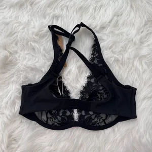 Skims Femme Lace Plunge Bra Onyx Size 34C thumbnail 5