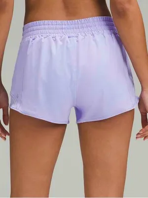 Lululemon Hottie Hot High Rise Athletic Shorts Lilac Smoke Size 12 NWT thumbnail 2