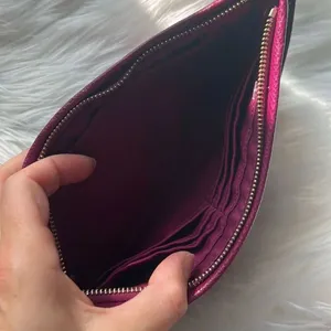 Coach Burgundy Crossgrain Clutch Wristlet Wallet 9x5 thumbnail 3