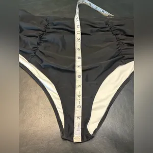 CUPSHE NWT Size 1X Black Ruched HighRise Bottoms. thumbnail 7