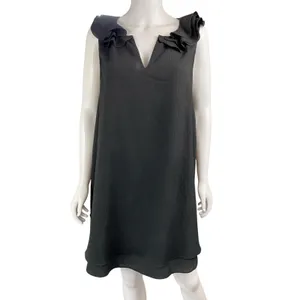 Umgee USA Black Ruffle‎ Neck Sleeveless Mini Dress Casual Party Women's Large thumbnail 3