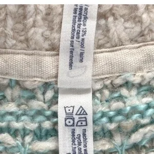 Aeropostale Womens Striped Knit Sweater Blue White Sz M V Neck Coastal Pullover Long Sleeve thumbnail 5