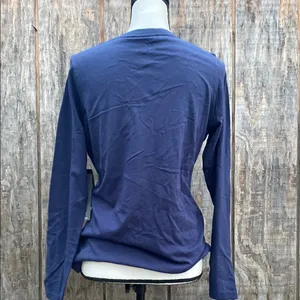 NFL Dallas Cowboys G-III 4Her by Carl Banks Navy Long Sleeve V-Neck Tee Size M thumbnail 3