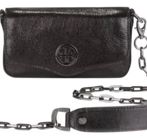 Tory Burch Robinson Metallic Black Mini Cross Body Bag thumbnail 1