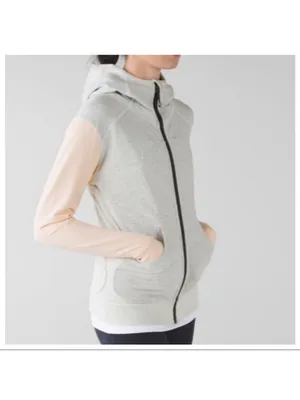 Lululemon On The Daily Hoodie Heathered White / Butter Pink size 8 thumbnail 4