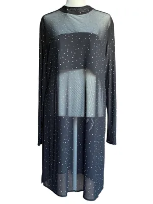 Eva Franco Starlight Long-Sleeve Sheer Tunic Sz L‎ thumbnail 7