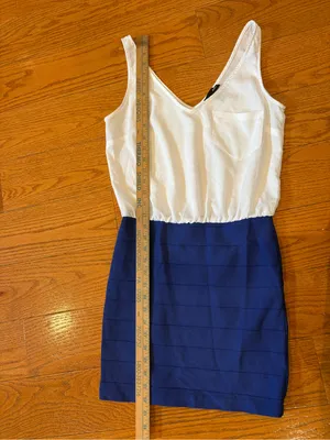 Aqua Colorblock Bandage Mini Dress Size Small HOCO Party thumbnail 7