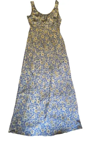 Rampage Vintage Blue and Gray Floral Maxi Dress thumbnail 1