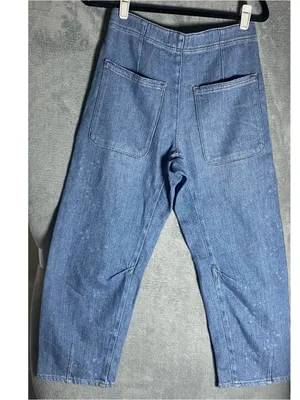 Free People Barrel High Fly Blue Jeans size 25 thumbnail 2