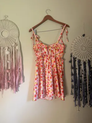 For Love And Lemons Painterly Floral Mini Dress Size Small thumbnail 5