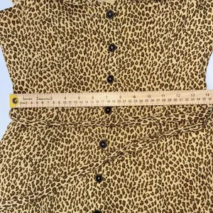 Anthropologie Designer Classy Animal Print Flutter Sleeve Boho Button‎ Dress 0 thumbnail 8