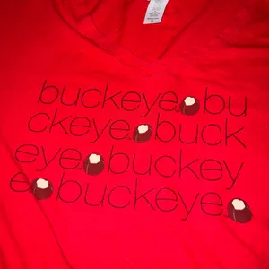 ohio state buckeyes cropped tee 106 Red Size XL thumbnail 2