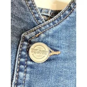 Nanette Lepore Blue Denim Vest Bow Detail Size S Western Y2K Cowgirl thumbnail 6