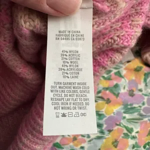 Aerie Space Dye Quarter Zip Sweater Wool Blend Lip Gloss Pink Orange Zipper L thumbnail 9