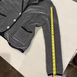 Brooks Brothers Supima Cotton Nautical Cardigan‎ Sweater XL Navy/White Striped thumbnail 12