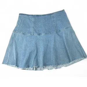 FREE PEOPLE| 12 | Women's Highlands Denim Skirt Short Mini Denim Blue Jean thumbnail 2