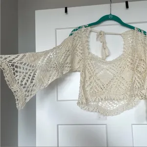 L*Space 🔥 Cody Swim Coverup Crochet Sweater🔥- M/L NWOT thumbnail 7