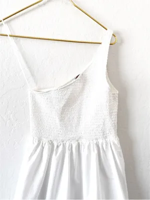 Massimo Dutti One-Shoulder White Maxi Dress thumbnail 6