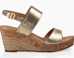 UGG Elena Metallic Cork wedge thumbnail 1