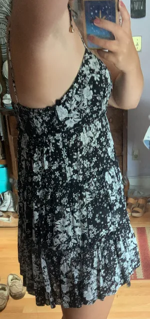 Hazel Boutique Black And White Flora Sundress thumbnail 4