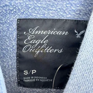 American Eagle Women’s Small Blue Y2K 2000s Earth is my BFF Hoodie Sweatshirt thumbnail 2