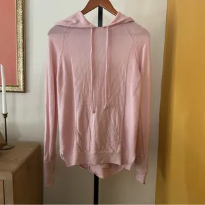 Lululemon Light 100% Merino Wool Hoodie Pullover Sweater Knit‎ Pink Mist Size S thumbnail 4