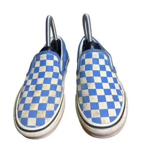 VANS Classic Slip-On Checkerboard Blue/ White Unisex Sneakers Y4.5/M4.5/W6.0‎ thumbnail 3