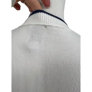 Maeve Puff Sleeve Cardigan White Inset Graphic Button Front‎ Sweater Size S thumbnail 12
