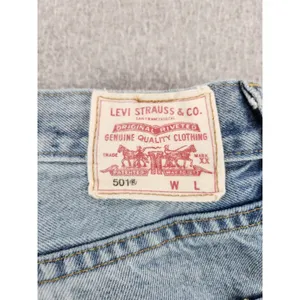 Levis 501 Original Fit Distressed Jeans Button Fly 32x30 White‎ Label Denim thumbnail 13