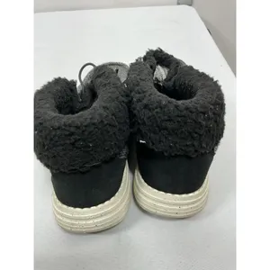 Mens Bruno Marc Slip On Comfort Booties 8.5 Black Faux Fur Cuff thumbnail 4